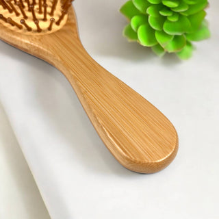 Bamboo Paddle Hairbrush | Round