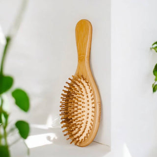 Bamboo Paddle Hairbrush | Round