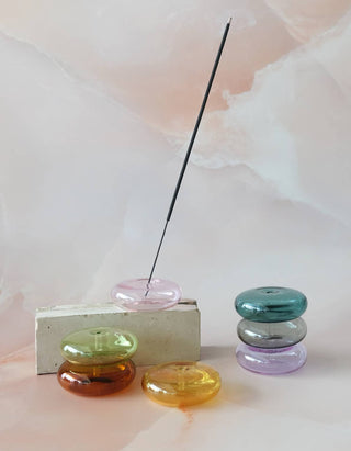 Bubble Incense Holder | Translucent Variations: Teal Glass