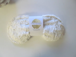 Soothing Eye Pillow w/ Removable Cover- Lux Fur White