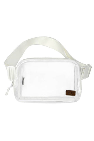C.C Clear Stadium Fanny Pack: Ivory