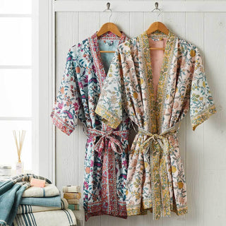 Ahana Block Print Cotton Robe