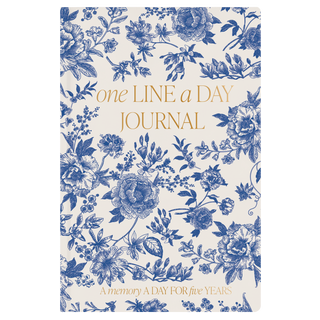 Blue Delft One Line A Day Fabric Journal - Stationery