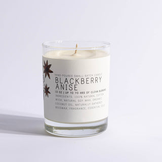 Blackberry Anise - Just Bee Candles: Large Glass (up to 70 hrs of clean burning)