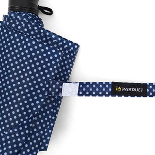 Polka-Dot Telescopic Hand Open Umbrella: BLK