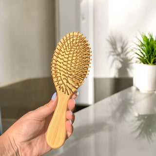 Bamboo Paddle Hairbrush | Round