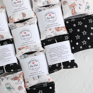 Boo Boo Bag For Kids ⋆ Hot Cold Rice Packs 2pc. Bundle