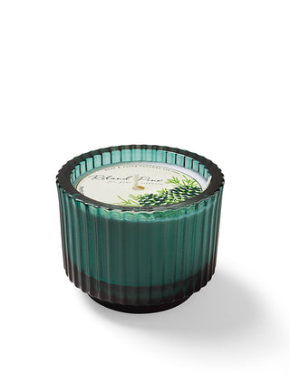 Roland Pine 6 oz Green Single-Wick Ribbed Glass Candle