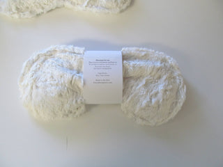 Soothing Eye Pillow w/ Removable Cover- Lux Fur White