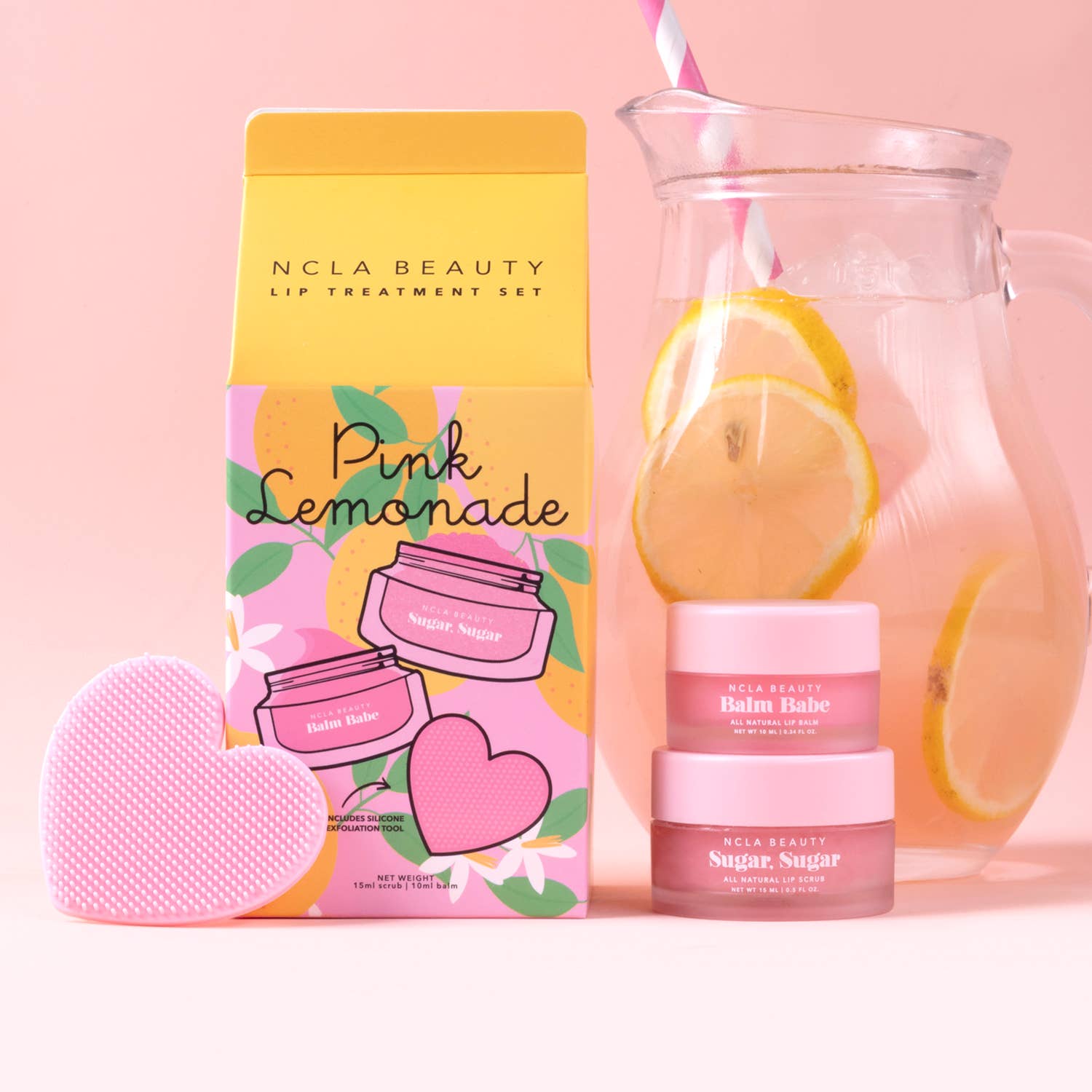 Pink Lemonade Lip Care Set + Lip Scrubber