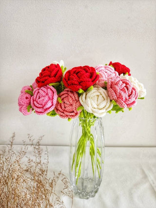 Crochet David Austin Rose: 3. Coral