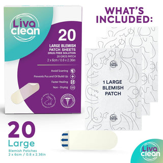 20ct Large Hydrocolloid Pimple Patches