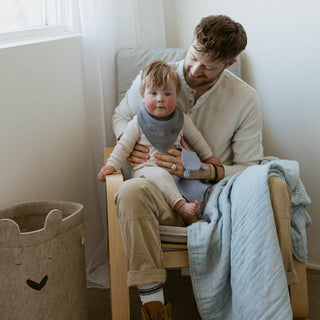 Stormy Muslin Bandana Bibs Set