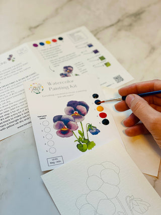 Watercolor Painting Kit-Pansy