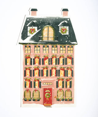 Christmas Countdown Paper Calendar , Holiday Advent 