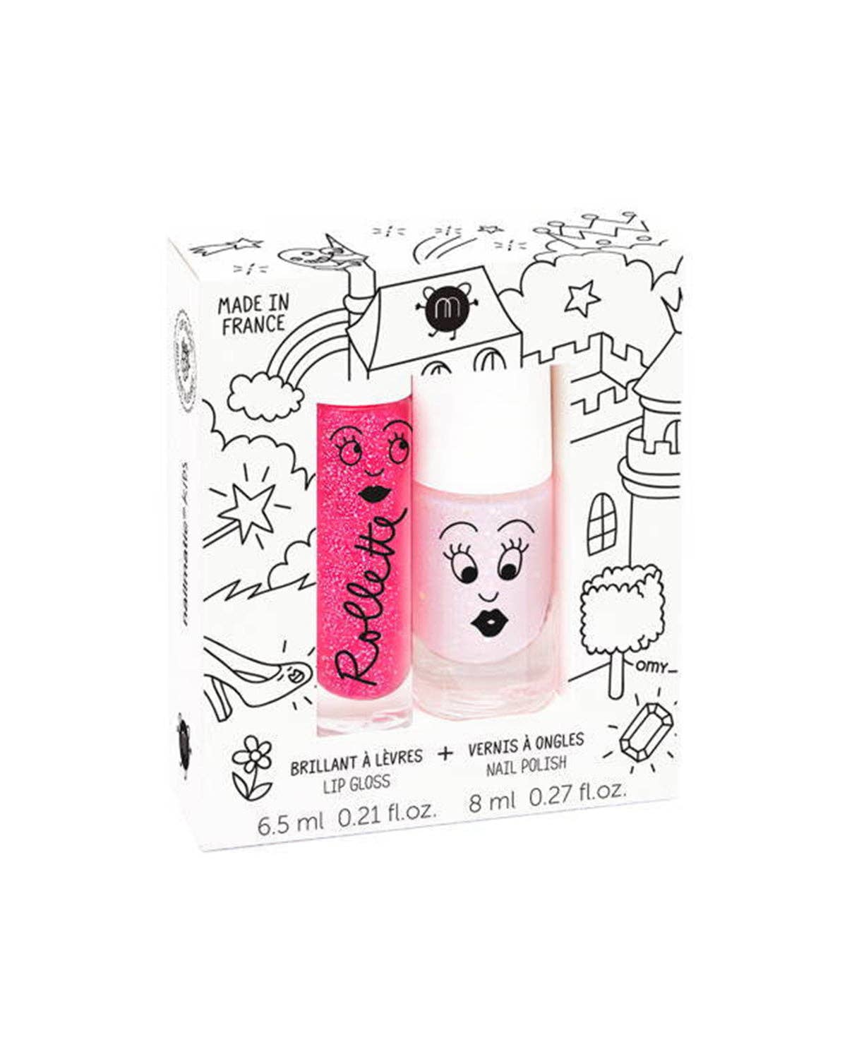 Nailpolish and Lip Gloss Set for Kids FAIRYTALES