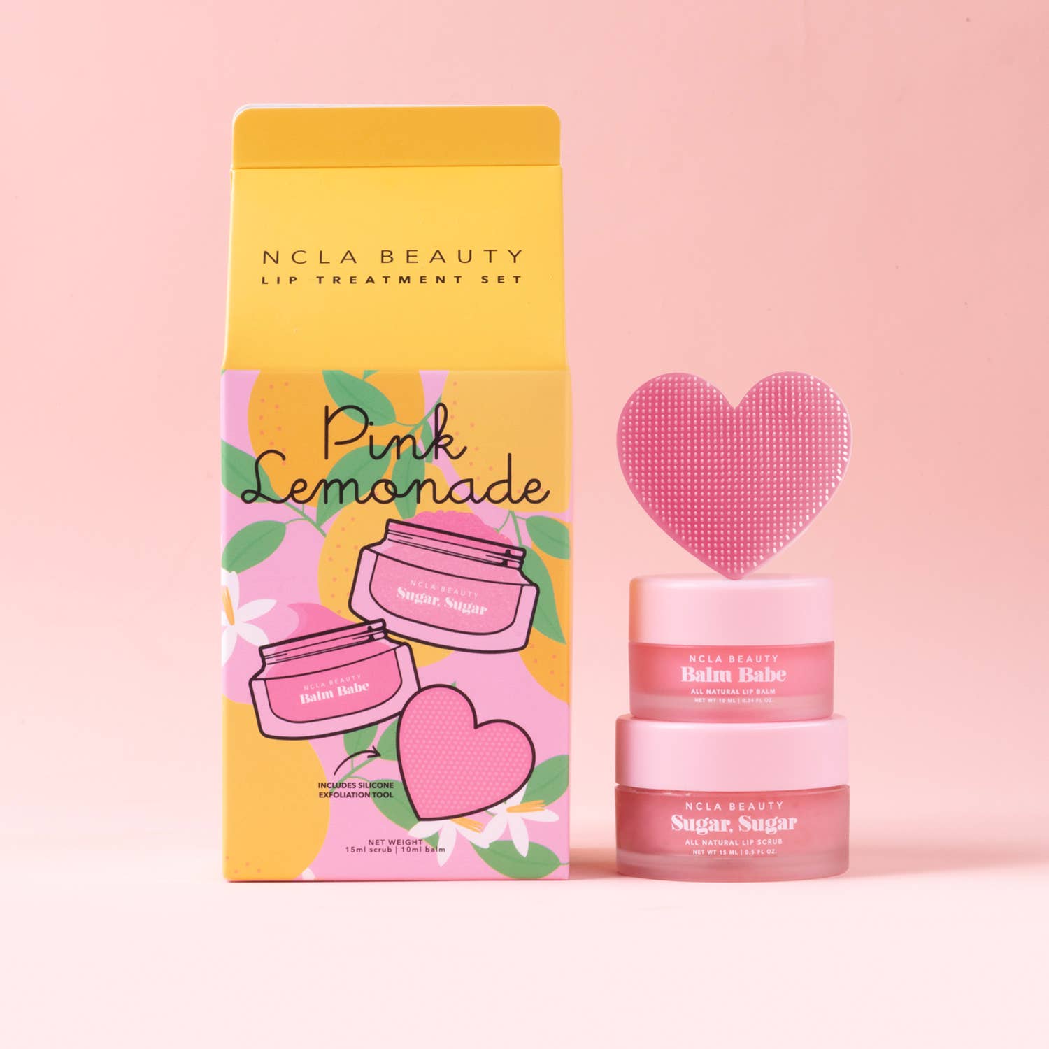 Pink Lemonade Lip Care Set + Lip Scrubber