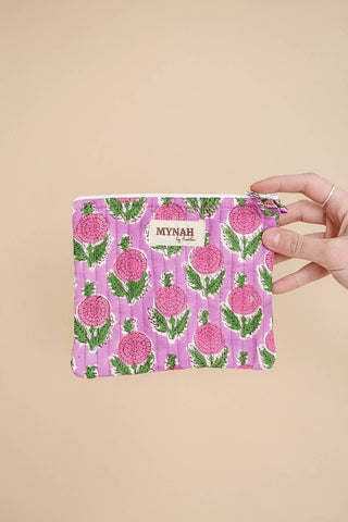 'Berry Smoothie' quilted coin pouch