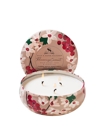 Flowering Currant Three-Wick Tin Soy Candle