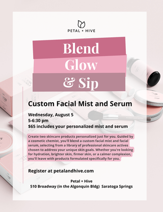 Blend, Sip & Glow: Cosmetic Chemistry Lab Workshops at Petal + Hive