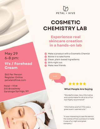 Blend, Sip, & Glow: Cosmetic Chemistry Lab Workshops at Petal + Hive
