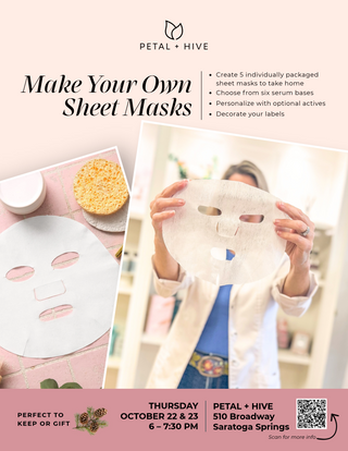 Thursday & Friday 10/22-23: 6-7:30pm | Make Your Own Sheet Masks