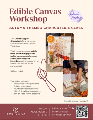 Friday 11/13: 6-8pm   |  Autumn Themed Edible Canvas Workshop