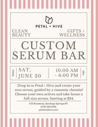 6/20 Serum Bar: Walk in