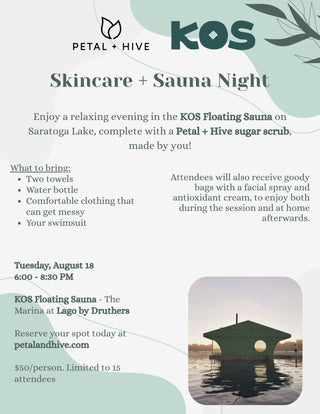 Skincare and Sauna Night at KOS Floating Sauna
