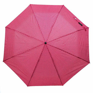 Polka-Dot Telescopic Hand Open Umbrella: BLK