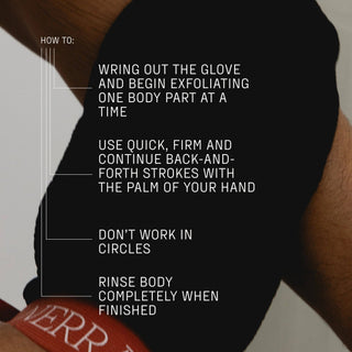 Exfoliating Body Glove Set: 2pcs : Black & Beige