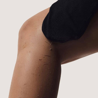 Exfoliating Body Glove Set: 2pcs : Black & Beige