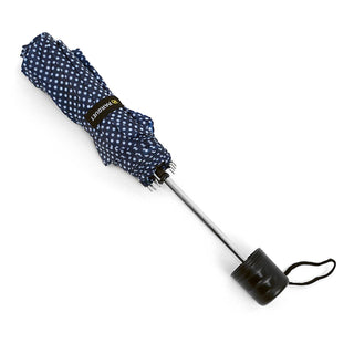 Polka-Dot Telescopic Hand Open Umbrella: BLK