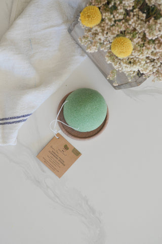 Konjac Sponge Biodegradable  | Zero Waste | Vegan Skincare: Red Clay