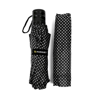 Polka-Dot Telescopic Hand Open Umbrella: BLK
