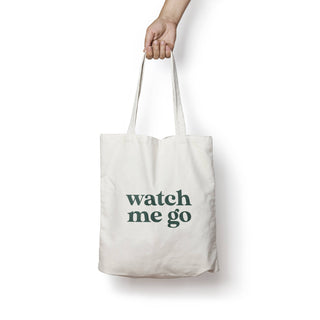 “Watch Me Go” Recycled Cotton Canvas Tote