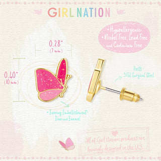 Glitter Butterfly | Cutie Stud Earrings for Girls
