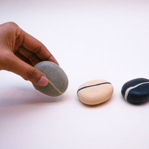 Pebble Soaps with Stripe Design