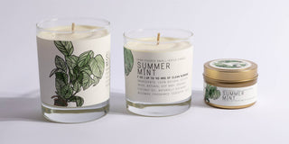 Summer Mint - Just Bee Candles: Large Glass (up to 70 hrs of clean burning)