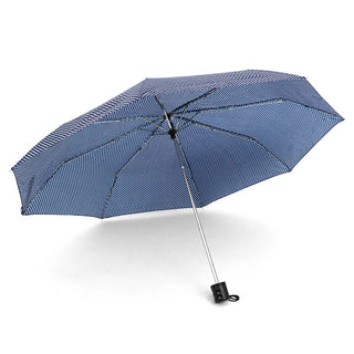 Polka-Dot Telescopic Hand Open Umbrella: BLK