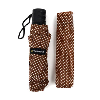 Polka-Dot Telescopic Hand Open Umbrella: BLK