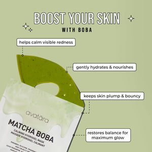 Matcha Boba Calming Hydrogel Mask