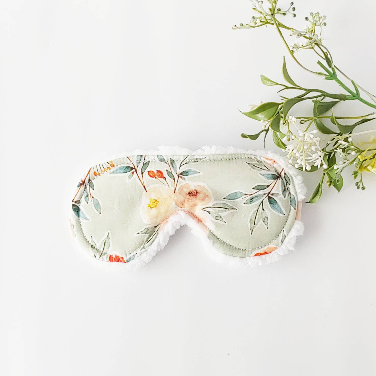 Sweet Florals in Mint Sleep Mask