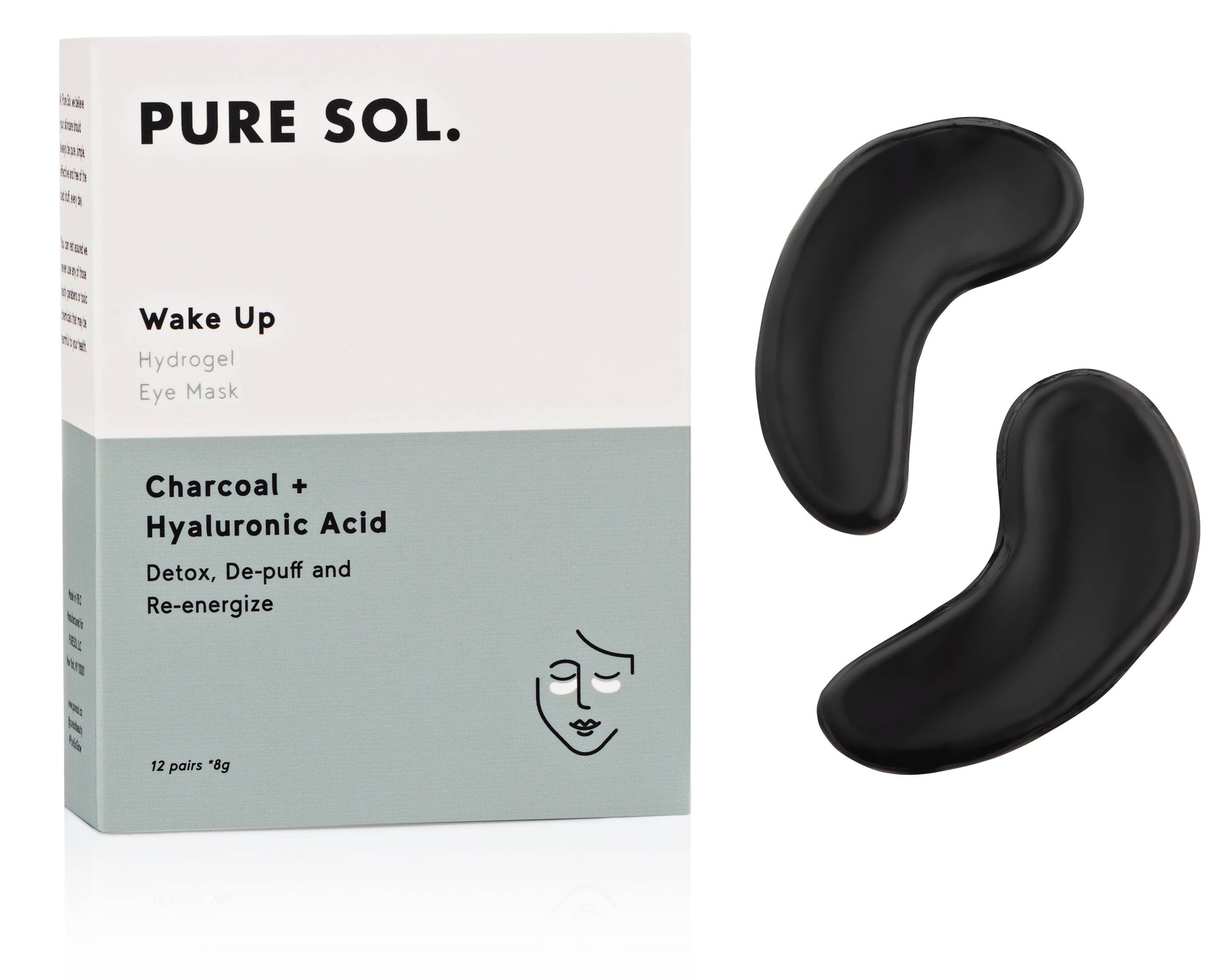 Wake Up Hydrogel Eye Patch Charcoal + Hyaluronic Acid
